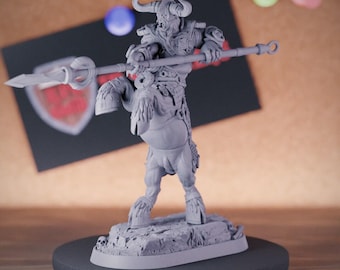 Miniatura de centauro, lancero guerrero, monstruo, miniatura de Dungeons and Dragons, miniatura de juego de rol de mesa, DnD, pintura, Pathfinder 5e, DnD/DB