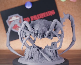 Miniatura de monstruo araña gigante / 28 mm-38 mm / Resina impresa en 3D D&D Pathfinder Mini / LoP