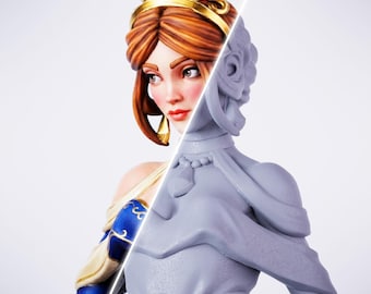 Princess Miniature | 28mm-38mm | Resin 3D Printed D&D Pathfinder Mini | GM