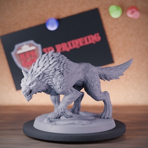 Wolf Miniature Animal Mini Dungeons and Dragons Mini RPG Tabletop Miniature DnD Painting Great Gift Idea DnD | AG