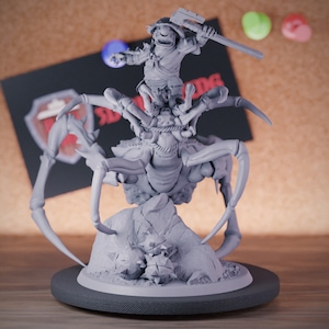 Goblin Cavalry Spider Rider Miniature Monster Mini Dungeons and Dragons Mini RPG Tabletop Miniature DnD Painting Pathfinder 5e DnD | LoP