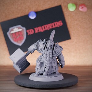 Duergar Fighter Lambda miniature barbare Mini donjons et dragons Mini RPG de table Miniature peinture D&D Pathfinder 5e D&D | BdP