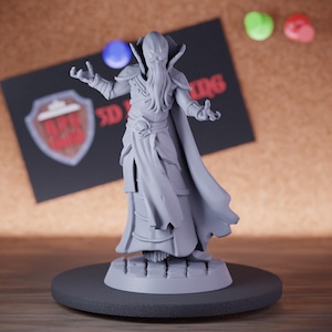 Miniatura de monstruo de Underdark Mindflayer Monstruo de Dungeons and Dragons Mini RPG Miniatura de mesa DnD Pintura Pathfinder 5e DnD / GM
