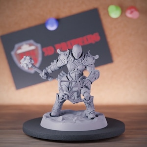 Golem Fighter Miniature Dungeons and Dragons Mini RPG Tabletop Miniature DnD Painting Pathfinder 5e DnD | AG