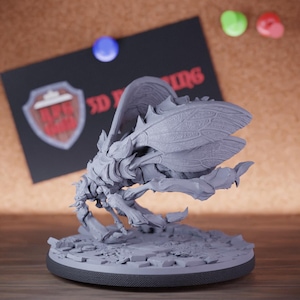 Wasp Warrior Miniature Giant Bug Rider Mini Dungeons and Dragons RPG Tabletop Miniature DnD Painting Pathfinder 5e DnD | LoP