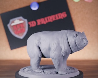Miniatura de oso caminante / 28 mm-38 mm / Resina impresa en 3D D&D Pathfinder Mini / LoP
