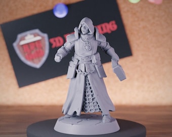 Menselijke Twilight Cleric Miniatuur Paladijn Priester Dungeons and Dragons Mini RPG Tabletop Miniatuur DnD Schilderen Pathfinder 5e DnD | GM