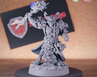 Miniatura del Druido Dragonborn, Cultista di Tiamat, Dungeons and Dragons, Miniatura da tavolo, DnD, Pittura, Pathfinder 5e, DnD / CnP