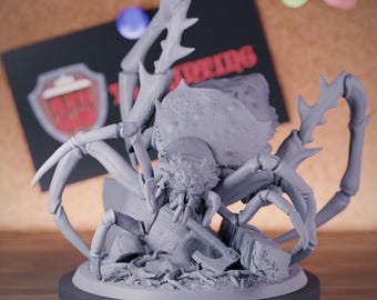 Monstruo araña miniatura / 28 mm-38 mm / Resina impresa en 3D D&D Pathfinder Mini / LoP