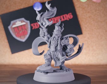 Mago de fuego Enano Miniatura Mago Hechicero Dungeons and Dragons Mini RPG Miniatura de mesa DnD Pintura Pathfinder 5e DnD / CnP