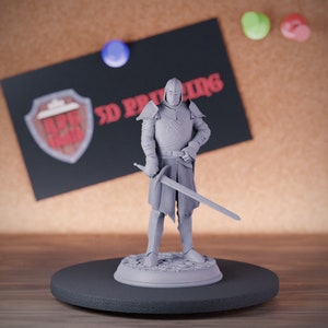 Male Town Guard Miniature Warrior Mini Dungeons and Dragons Mini RPG Tabletop Miniature DnD Painting Pathfinder 5e DnD | DmS