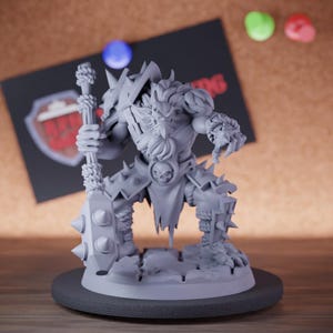 Barbarian Bugbear Miniature Forest Fighter Mini Dungeons and Dragons RPG Tabletop Miniature DnD Painting Pathfinder 5e DnD | CnP