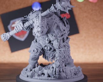 Monster Cyclop with Club Miniature | 28mm-75mm | Resin 3D Printed D&D Pathfinder Mini | DMS