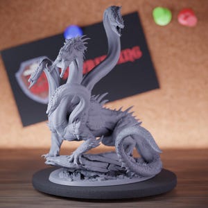 Hydra Monster Miniature BBEG Boss Monstrosity Mini Dungeons and Dragons RPG Tabletop Miniature DnD Painting Pathfinder 5e DnD | LoP