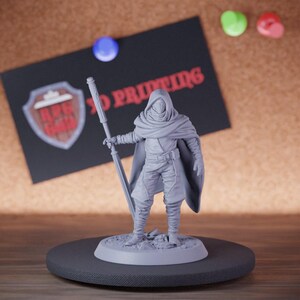 Guerreiro de Areia Miniatura Lutador Mini Dungeons and Dragons Mini RPG Mesa Miniatura DnD Pintura Pathfinder 5e DnD | LoP