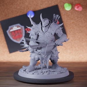 Ogre Crossbowman Fighter Monster Mini Dungeons and Dragons RPG Tabletop Miniature DnD Painting Pathfinder 5e DnD | LoP