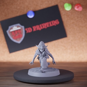 Miniatura de Soldado Goblin com Capuz Mini Dungeons and Dragons Mini RPG de Mesa Miniatura de Pintura DnD Pathfinder 5e DnD | Lop