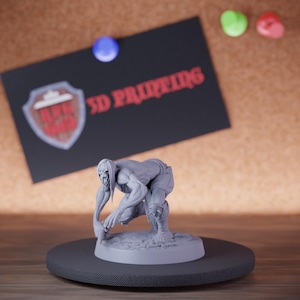 Savage Ghoul Zombie Miniature Crawl Ready Mini Dungeons and Dragons Mini RPG Tabletop Miniature DnD Painting Pathfinder 5e DnD | Lop