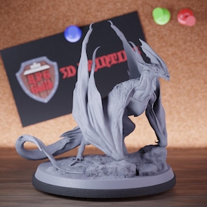 Wyvern Monster Miniature Small Dragon Stance Mini Dungeons and Dragons RPG Tabletop Miniature DnD Painting Pathfinder 5e DnD | Lop