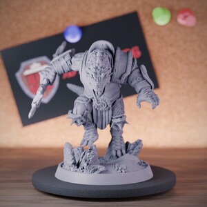 Sobek Crocodilian Miniature Fighter Mini Dungeons and Dragons Mini RPG de table Miniature D&D peinture Pathfinder 5e D&D | BD