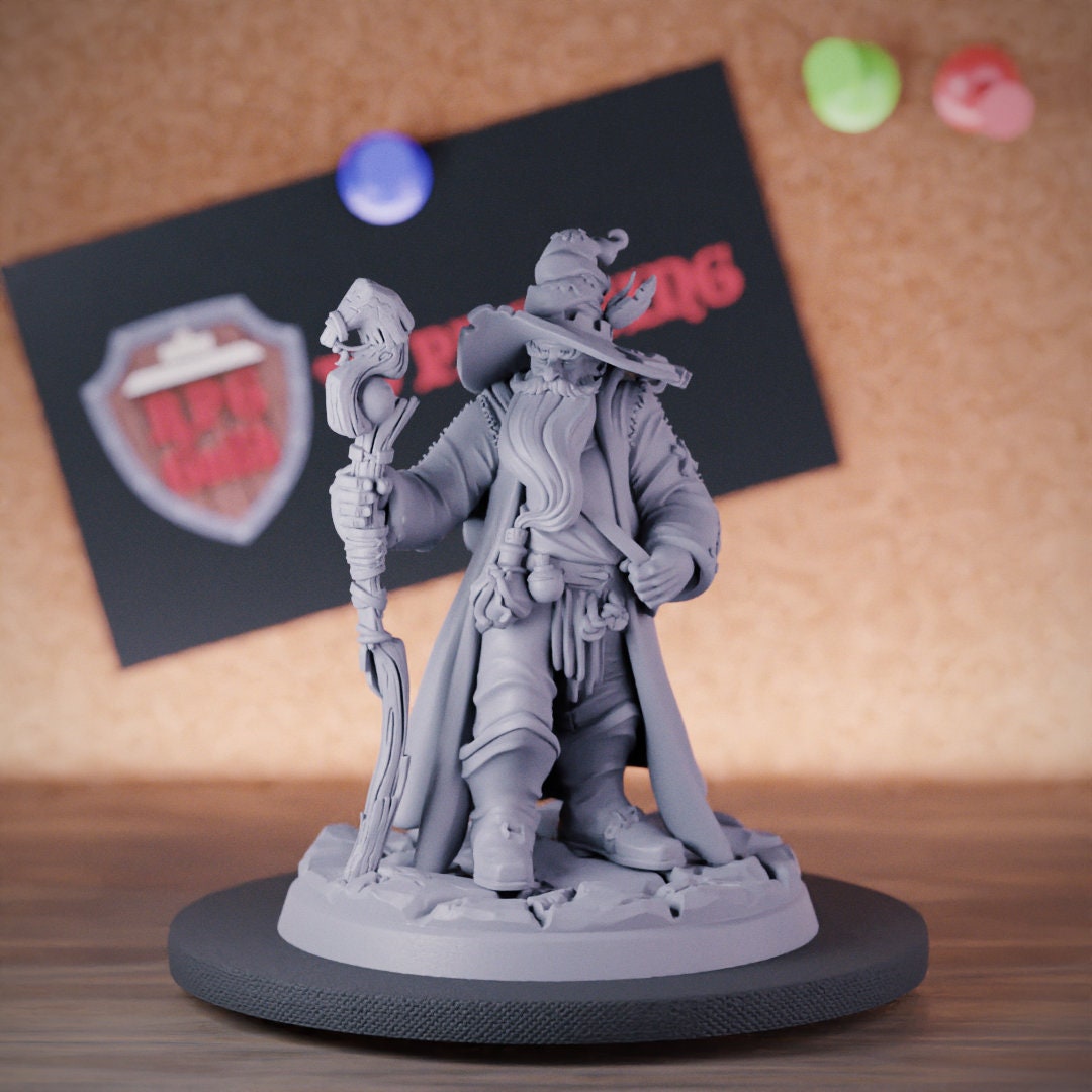 Mage Hero Gandalf Miniature Wizard Hero Dungeons and Dragons Mini RPG Tabletop Miniature DnD Painting Pathfinder 5e DnD | CnP