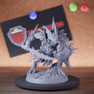 Sahuagin Miniature Sea Defender Mini Dungeons and Dragons Mini RPG Tabletop Miniature DnD Painting Pathfinder 5e DnD | AG