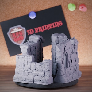 Ruinas antiguas Santuario Diorama en miniatura Terreno Dungeons and Dragons Mini RPG Mesa Miniatura DnD Pintura Pathfinder 5e DnD / DmS