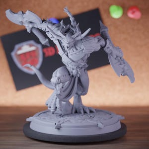 Berserker Demon Mon Miniature Hellish Creature Mini Dungeons and Dragons RPG Tabletop Miniature DnD Painting Pathfinder 5e DnD | Cnp