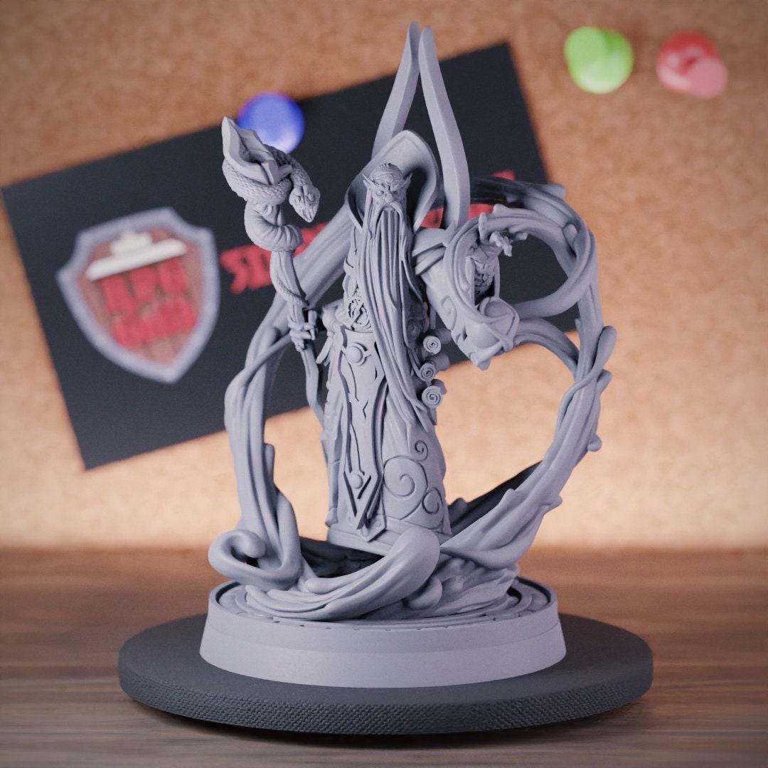 Archmage Human Miniature Wizard Dungeons and Dragons Mini RPG Tabletop ...