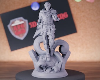 Human Wizard Miniature Sorcerer Dungeons and Dragons Mini RPG Tabletop Miniature DnD Painting Pathfinder 5e DnD | DmS