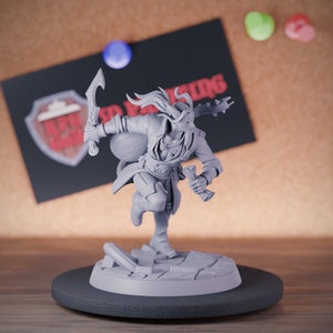 Tiefling Bard Miniature Adventurer Mini Dungeons and Dragons Mini RPG Tabletop Miniature DnD Painting Pathfinder 5e DnD | AG