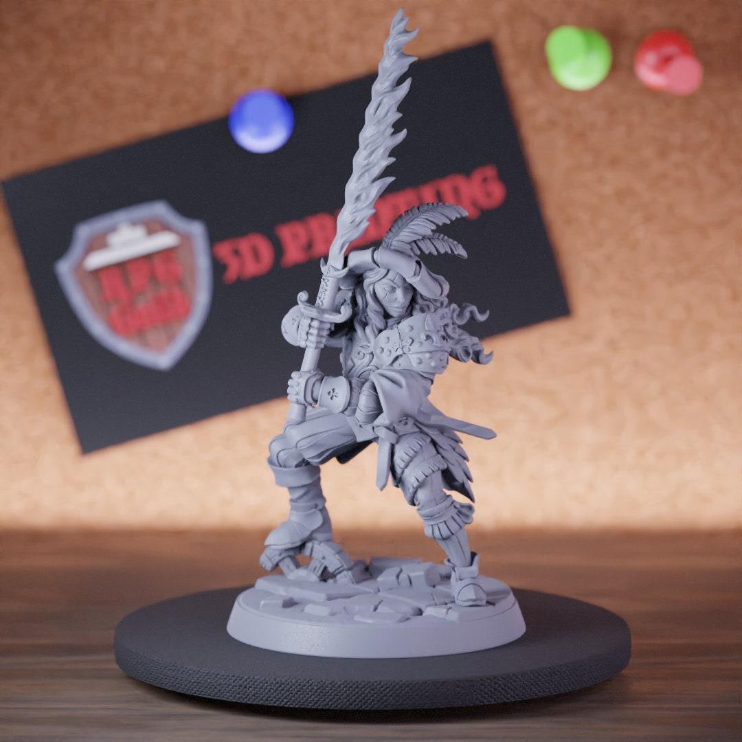 Female Musketeer Miniature Fighter Mini Dungeons and Dragons Mini RPG ...