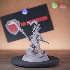 ゴブリン女性戦士ミニチュア ダンジョンズ＆ドラゴンズ ミニ RPG 卓上ミニチュア DnD ペインティング パスファインダー 5e DnD | GM