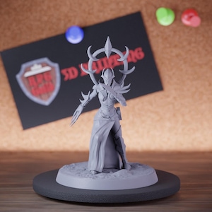 Drow Infantry Miniature Claws Mini Dungeons and Dragons Mini RPG Tabletop Miniature DnD Painting Pathfinder 5e DnD | Lop