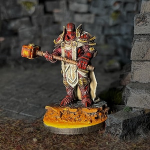 Blood Paladin Painted Miniature Dungeons and Dragons DnD RPG Mini Tabletop Pathfinder 5e Pathfinder Painter | Lizielim