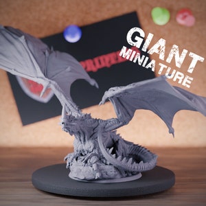 Young Green Dragon Miniature Monster Boss Dungeons and Dragons Mini RPG Tabletop Miniature DnD Painting Pathfinder 5e DnD | LoP