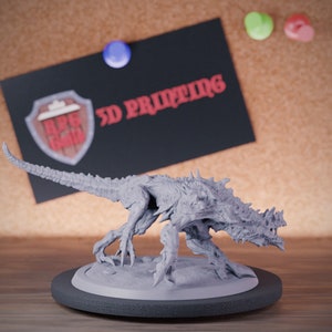 Hell Hound Charger Miniature Demon Fiend Mini Dungeons and Dragons Mini RPG Tabletop Miniature DnD Painting Pathfinder 5e DnD | LoP