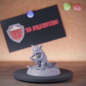 Racoon  Adventurer Companion Miniature Animal Dungeons and Dragons Mini RPG Tabletop Miniature DnD Painting Pathfinder 5e DnD | CnP