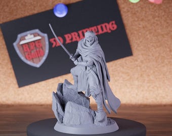 Desert Warrior Miniature Rogue Mini Dungeons and Dragons Mini RPG Tabletop Miniature DnD Painting Pathfinder 5e DnD | LoP