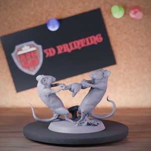 MouseFolk Miniature Laicost Fighting Babies Mini Dungeons and Dragons Mini RPG Tabletop Miniature DnD Painting Pathfinder 5e DnD | LoP