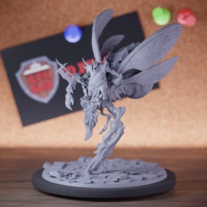 Ogre Rider Miniature Giant Fly Mini Dungeons and Dragons RPG Tabletop Miniature DnD Painting Pathfinder 5e DnD | LoP