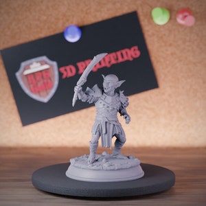 Goblin Commander Monster Miniature Warrior Mini Dungeons and Dragons Mini RPG Tabletop Miniature DnD Painting Pathfinder 5e DnD | DmS