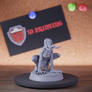 Ghoul Monster Miniature Undead Zombie Mini Dungeons and Dragons Mini RPG Tabletop Miniature DnD Painting Pathfinder 5e DnD | DD