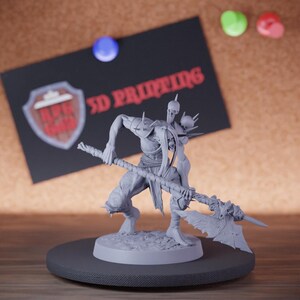Ghoul Undead Zombie Miniature Greataxe Mini Dungeons and Dragons Mini RPG Tabletop Miniature DnD Painting Pathfinder 5e DnD | Lop