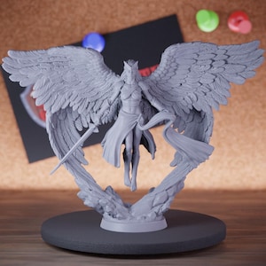Female Solar Warrior Angel Miniature Celestian Mini Dungeons and Dragons RPG Tabletop Miniature DnD Painting Pathfinder 5e DnD | DD