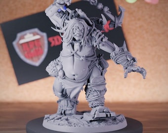 Hill Giant Brute Miniature Boss Monster Dungeons and Dragons Mini RPG Tabletop Miniature DnD Painting Pathfinder 5e DnD | CnP
