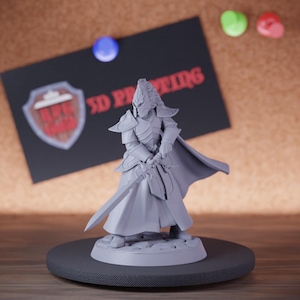 Elf Elite Fighter Miniature Longsword Mini Dungeons and Dragons Mini RPG Tabletop Miniature DnD Painting Pathfinder 5e DnD | GM
