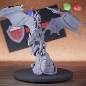 Dragon Rider Miniature Ruler of the Air Boss Dungeons and Dragons Mini RPG Tabletop Miniature DnD Painting Pathfinder 5e DnD | CnP