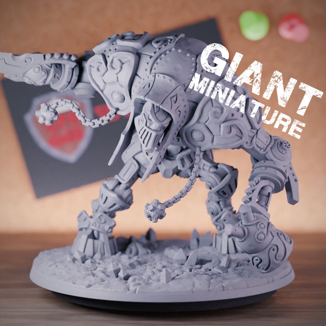 Titan Miniature Mechanic Golem Dungeons and Dragons Mini RPG