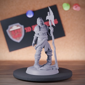 Zombie Warrior Miniature Undead Strahd Spawn Mini for Dungeons and Dragons Mini RPG Tabletop Miniature DnD Painting Pathfinder 5e DnD | GM